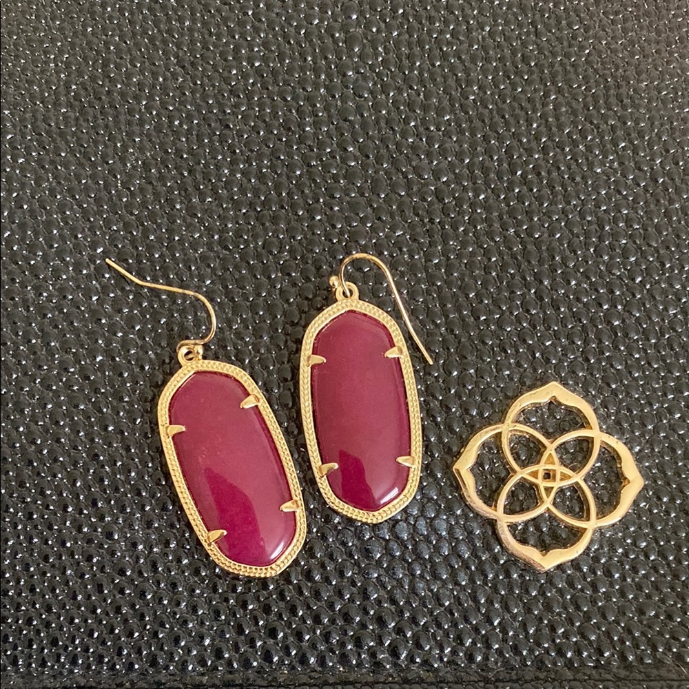 Kendra Scott Gold and Pink Modern Earrings